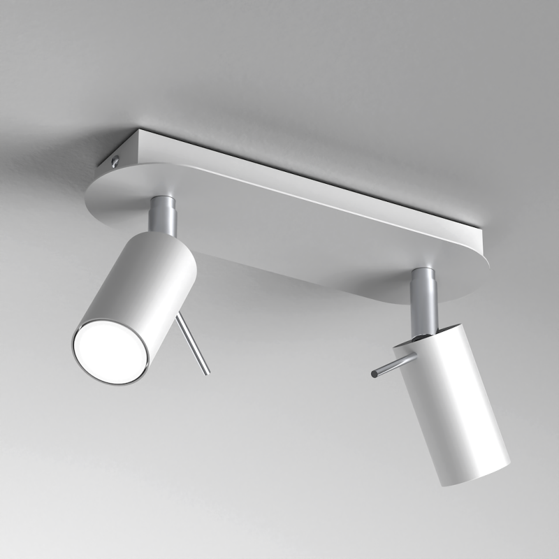 Preston Ceiling Lamp 2x Mini GU10 White/Chrome Preston Ceiling Lamp 2x Mini GU10 White/Chrome