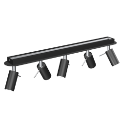 PRESTON BLACK/CHROME Ceiling Lamp 5x mini GU10 PRESTON BLACK/CHROME Ceiling Lamp 5x mini GU10