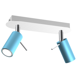 Deckenlampe Preston 2x mini GU10 Blau/Weiß