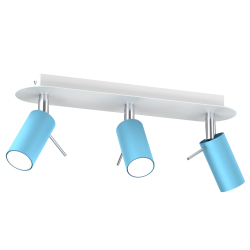 Deckenlampe Preston 3x mini GU10 Blau/Weiß