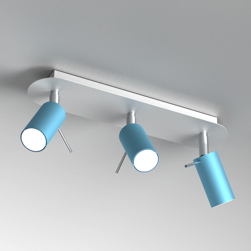 Preston Ceiling Lamp 3x mini GU10 Blue/White Preston Ceiling Lamp 3x mini GU10 Blue/White