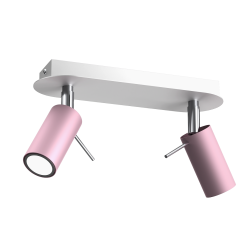 Deckenleuchte Preston 2x mini GU10 Rosa/Weiß