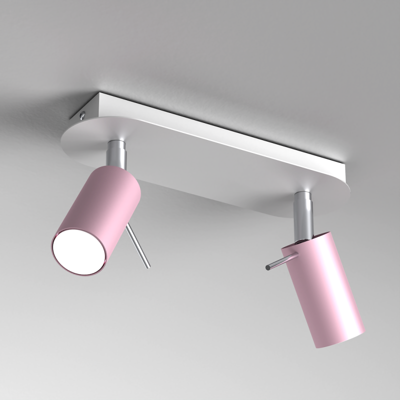 Lampa sufitowa Preston 2x mini GU10 Różowy/Biały Lampa sufitowa Preston 2x mini GU10 Różowy/Biały