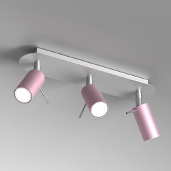 Lampa sufitowa Preston 3x mini GU10 Różowy/Biały Lampa sufitowa Preston 3x mini GU10 Różowy/Biały