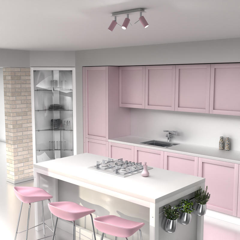 Preston Ceiling Lamp 3x Mini GU10 Pink/White Preston Ceiling Lamp 3x Mini GU10 Pink/White