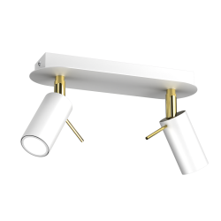 Deckenlampe Preston 2x Mini GU10 Gold/Weiß