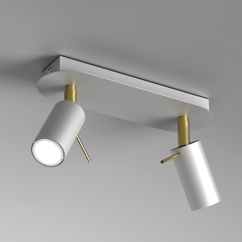 Preston Ceiling Lamp 2x mini GU10 Gold/White Preston Ceiling Lamp 2x mini GU10 Gold/White