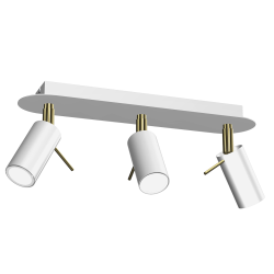 Lámpara de techo Preston 3x mini GU10 Dorado/Blanco