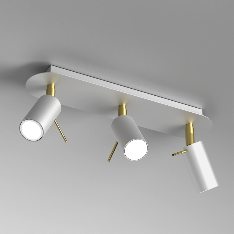 Preston Ceiling Lamp 3x mini GU10 Gold/White Preston Ceiling Lamp 3x mini GU10 Gold/White