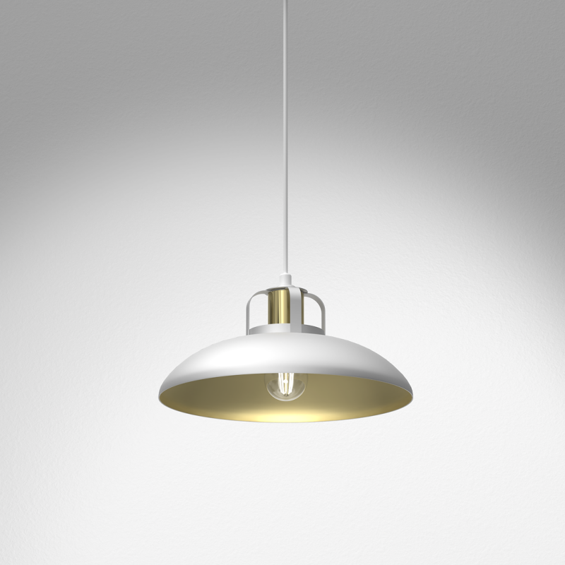 Lampa wisząca Felix 1xE27 Biały/Złoty Lampa wisząca Felix 1xE27 Biały/Złoty