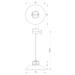 Lampa wisząca Felix 1xE27 Biały/Złoty Lampa wisząca Felix 1xE27 Biały/Złoty