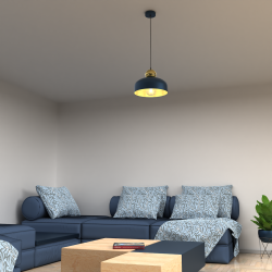 HARALD GOLD/NAVY BLUE Pendant Lamp 1xE27 HARALD GOLD/NAVY BLUE Pendant Lamp 1xE27