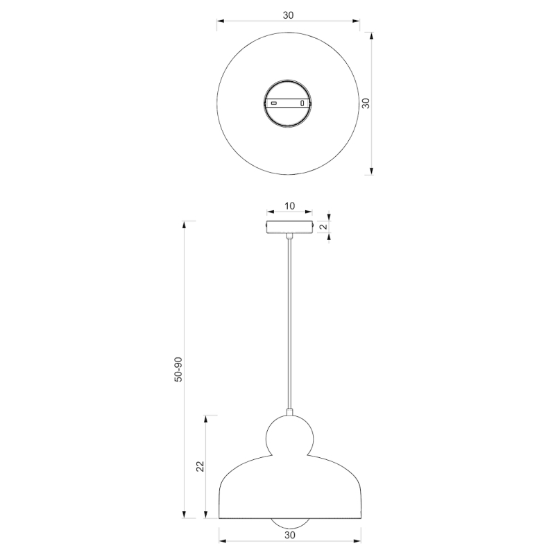 HARALD GOLD/NAVY BLUE Pendant Lamp 1xE27 HARALD GOLD/NAVY BLUE Pendant Lamp 1xE27