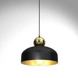Підвісна лампа HARALD GOLD/BLACK 1xE27 Підвісна лампа HARALD GOLD/BLACK 1xE27