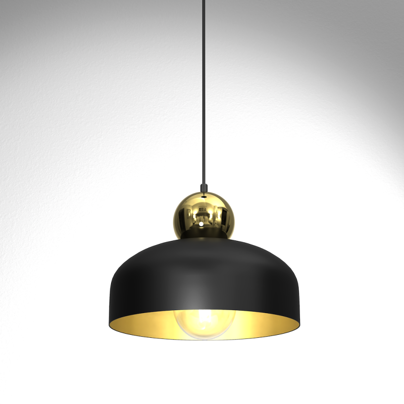 Підвісна лампа HARALD GOLD/BLACK 1xE27 Підвісна лампа HARALD GOLD/BLACK 1xE27