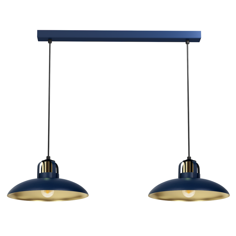FELIX NAVY BLUE/GOLD Pendant Lamp 2xE27