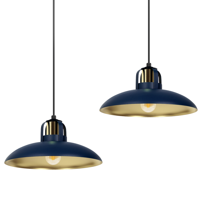 Lampa wisząca FELIX NAVY BLUE/GOLD 2xE27 Lampa wisząca FELIX NAVY BLUE/GOLD 2xE27
