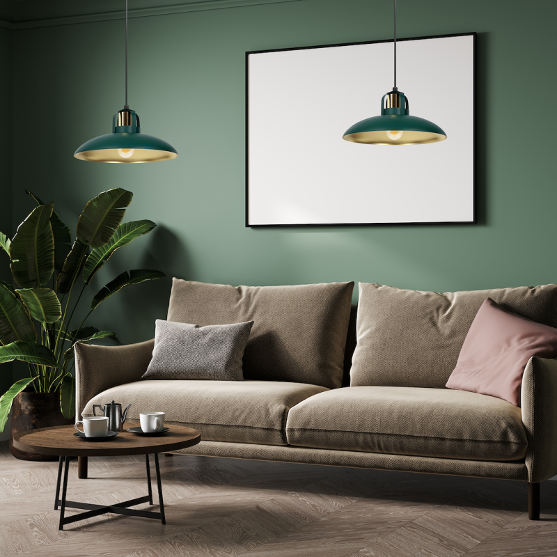 FELIX GREEN/GOLD Hanging Lamp 1xE27 FELIX GREEN/GOLD Hanging Lamp 1xE27