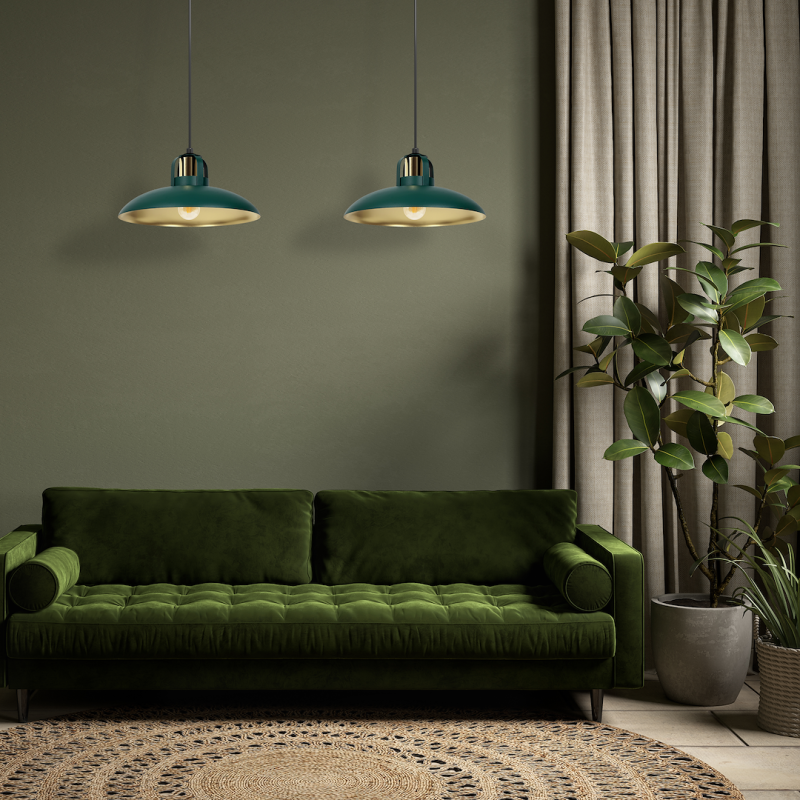 Lampa wisząca FELIX GREEN/GOLD 2xE27 Lampa wisząca FELIX GREEN/GOLD 2xE27