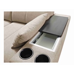 Sofá esquinero Milano I con función de cama en tela Plecionka, Verita 39: elegancia y funcionalidad en uno.