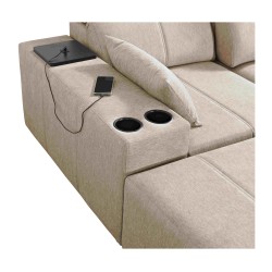 Ecksofa Milano I mit Schlaffunktion in Stoff Flechtwerk, Verita 39 – Eleganz und Funktionalität in einem