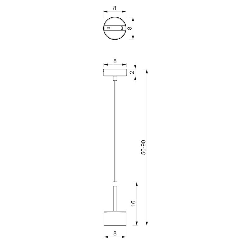 Lampa wisząca Arena 1xGX53 Biały/Złoty