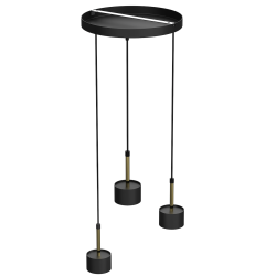 ARENA BLACK/GOLD Pendant Lamp 3xGX53