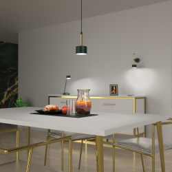 ARENA GREEN/GOLD Hanging Lamp 1xGX53