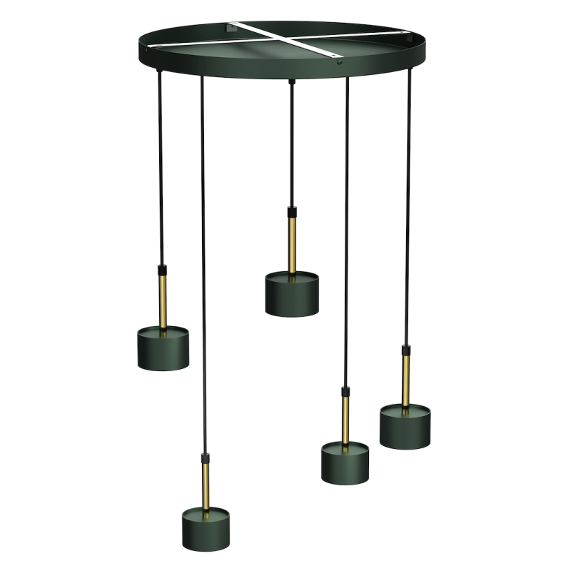 ARENA GREEN/GOLD Pendant Lamp 5xGX53
