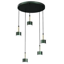 ARENA GREEN/GOLD Pendant Lamp 5xGX53
