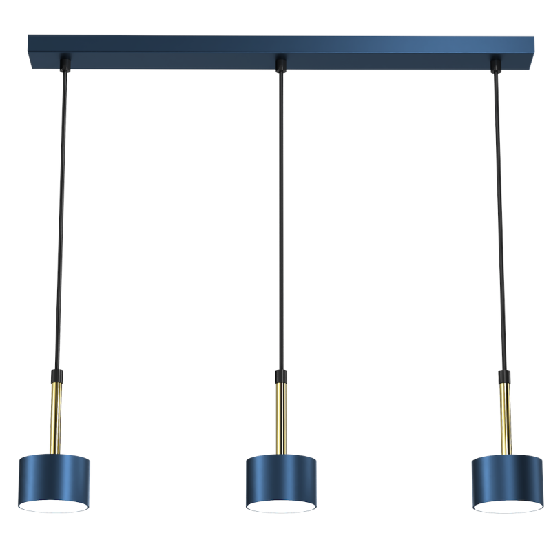 ARENA BLUE/GOLD Pendant Lamp 3xGX53