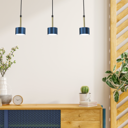 ARENA BLUE/GOLD Pendant Lamp 3xGX53