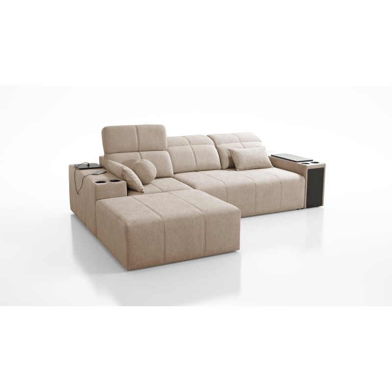 Esquina Milano I con función de cama en tela Plecionka, Verita 28: elegancia y funcionalidad en uno. Esquina Milano I con función de cama en tela Plecionka, Verita 28: elegancia y funcionalidad en uno.