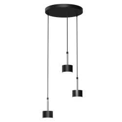 ARENA BLACK/SILVER Hanging Lamp 3xGX53