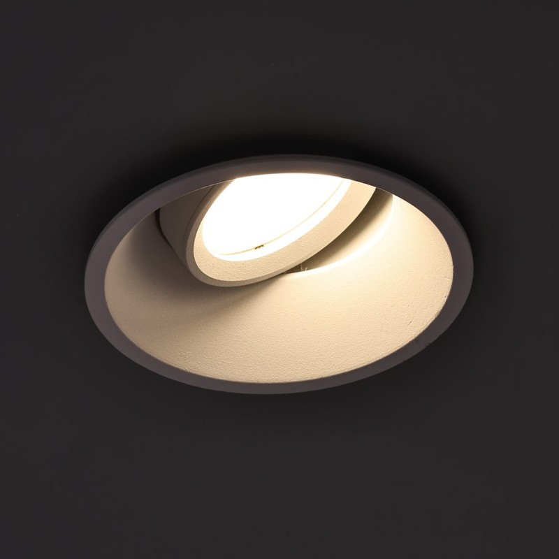 Recessed Ceiling Spotlight Round Adjustable 1xGU10 IP20 White Recessed Ceiling Spotlight Round Adjustable 1xGU10 IP20 White