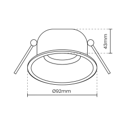 Recessed Ceiling Spotlight Round Adjustable 1xGU10 IP20 White Recessed Ceiling Spotlight Round Adjustable 1xGU10 IP20 White