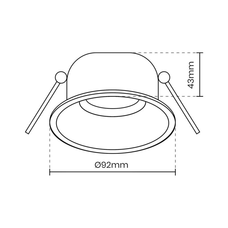 Foco de Techo Empotrado Redondo Orientable 1xGU10 IP20 Blanco Foco de Techo Empotrado Redondo Orientable 1xGU10 IP20 Blanco