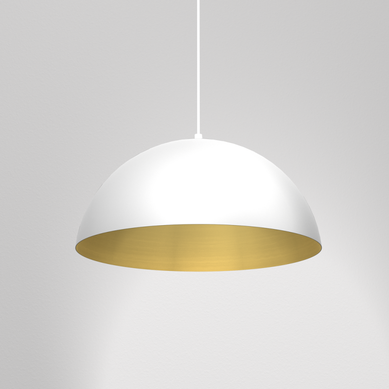 Hanging lamp Beta 1xE27 45cm White/Gold Hanging lamp Beta 1xE27 45cm White/Gold
