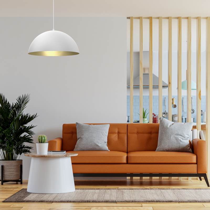 Hanging lamp Beta 1xE27 45cm White/Gold Hanging lamp Beta 1xE27 45cm White/Gold