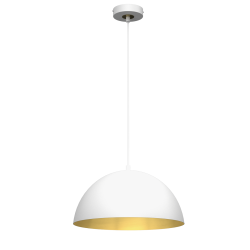 Lámpara colgante Beta 1xE27 35cm Blanco/Dorado Lámpara colgante Beta 1xE27 35cm Blanco/Dorado