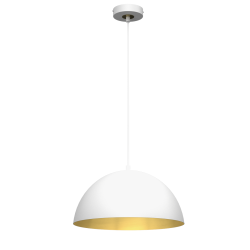 Lámpara colgante Beta 1xE27 35cm Blanco/Dorado Lámpara colgante Beta 1xE27 35cm Blanco/Dorado