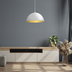 Beta Hanging Lamp 1xE27 35cm White/Gold Beta Hanging Lamp 1xE27 35cm White/Gold
