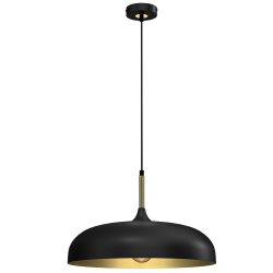 Підвісна лампа LINCOLN BLACK/GOLD 1xE27 45cm
