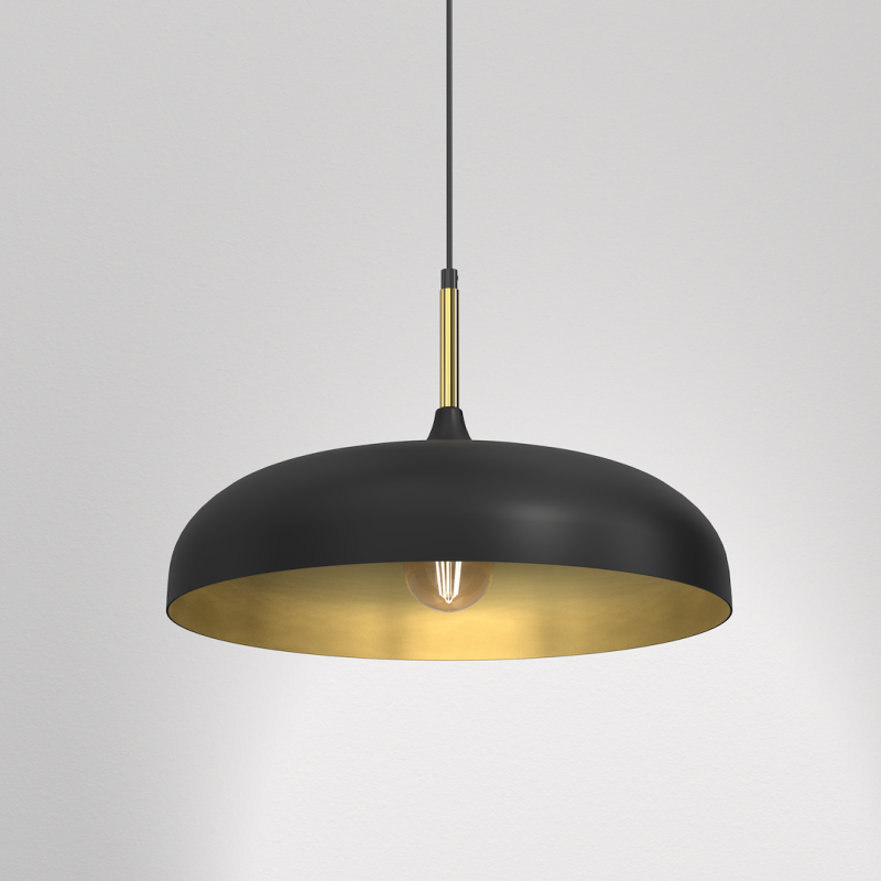 Підвісна лампа LINCOLN BLACK/GOLD 1xE27 45cm Підвісна лампа LINCOLN BLACK/GOLD 1xE27 45cm