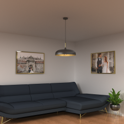 LINCOLN BLACK/GOLD Pendant Lamp 1xE27 45cm LINCOLN BLACK/GOLD Pendant Lamp 1xE27 45cm