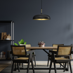 LINCOLN BLACK/GOLD Pendant Lamp 1xE27 45cm LINCOLN BLACK/GOLD Pendant Lamp 1xE27 45cm