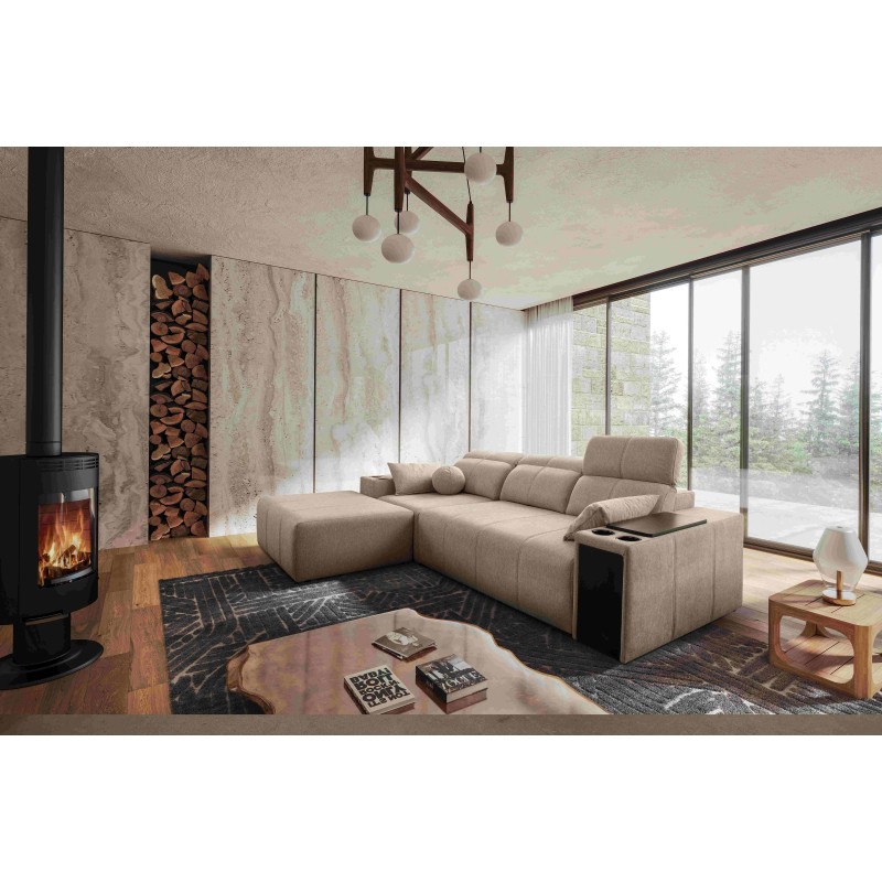Ecksofa Milano I mit Schlaffunktion in Stoff Plecionka, Verita 09 – Eleganz und Funktionalität in einem Ecksofa Milano I mit Schlaffunktion in Stoff Plecionka, Verita 09 – Eleganz und Funktionalität in einem