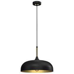 Підвісна лампа LINCOLN BLACK/GOLD 1xE27 35см
