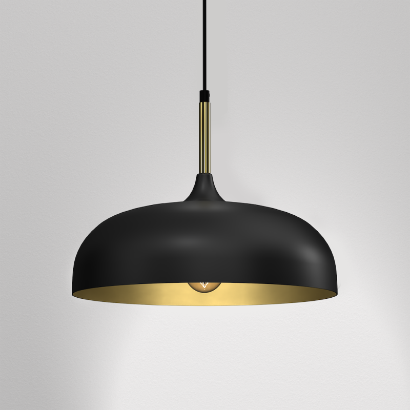 Підвісна лампа LINCOLN BLACK/GOLD 1xE27 35см Підвісна лампа LINCOLN BLACK/GOLD 1xE27 35см