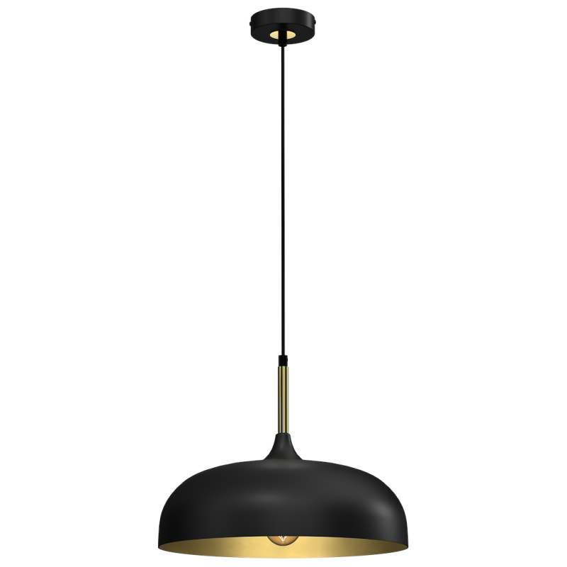 Підвісна лампа LINCOLN BLACK/GOLD 1xE27 35см Підвісна лампа LINCOLN BLACK/GOLD 1xE27 35см